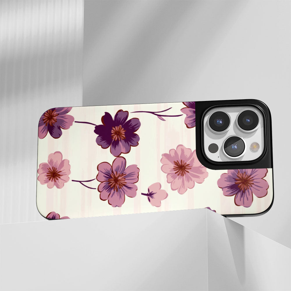 Industry-Level Tough Matte Flowers iPhone Case