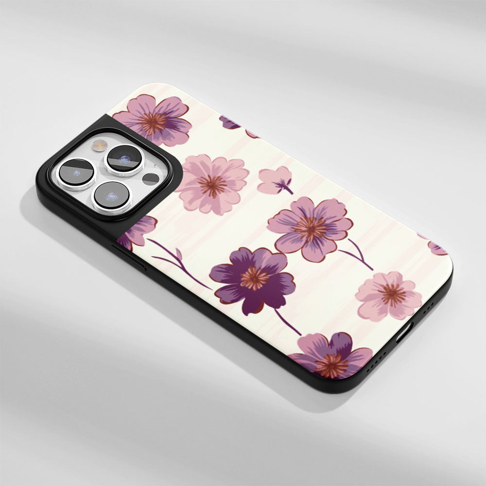 Industry-Level Tough Matte Flowers iPhone Case