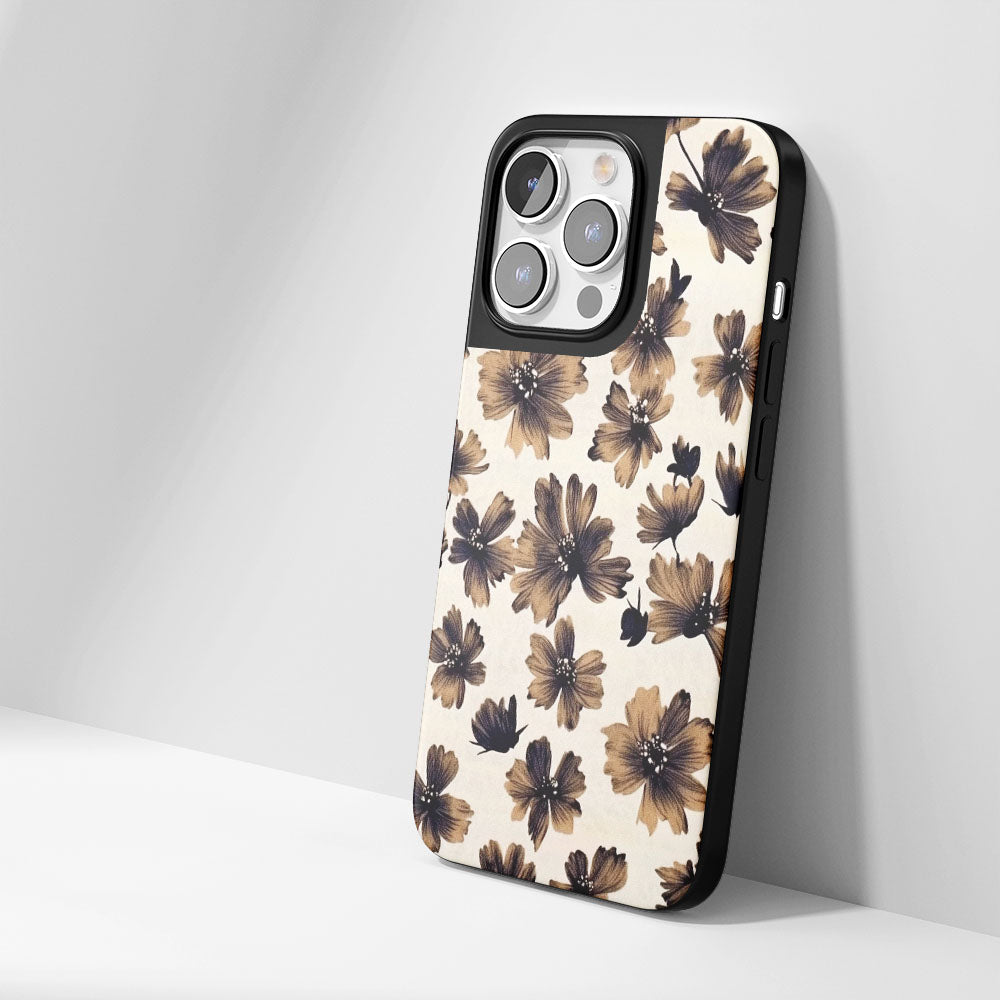 Industry-Level Tough Matte Flowers iPhone Case