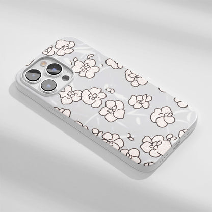 Latest 3rd-Generation Crystal Tough Glossy Flowers iPhone Case