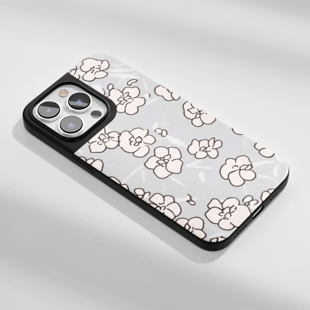 Industry-Level Tough Matte Flowers iPhone Case