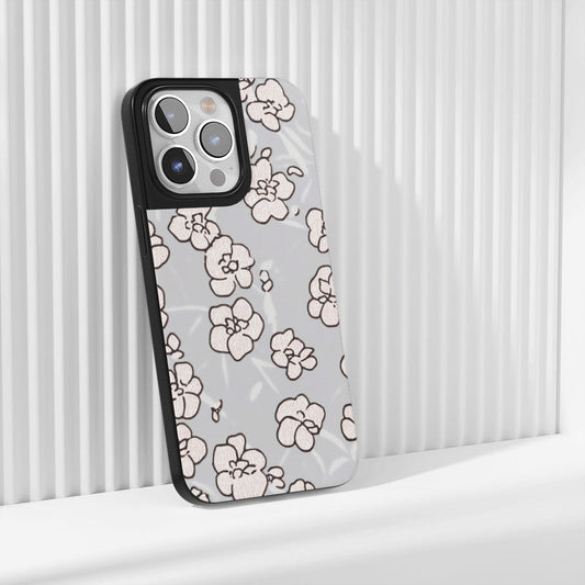 Industry-Level Tough Matte Flowers iPhone Case