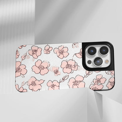 Industry-Level Tough Matte Flowers iPhone Case