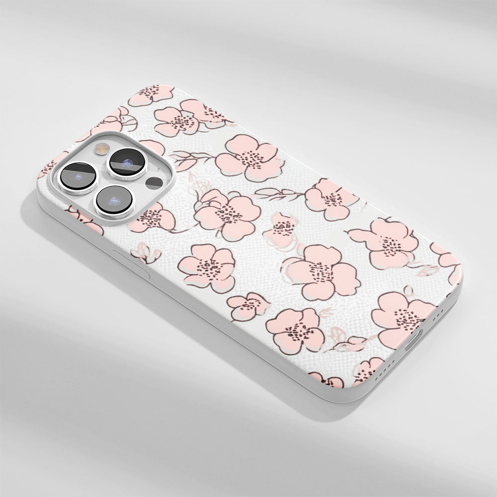 Latest 3rd-Generation Crystal Tough Glossy Flowers iPhone Case