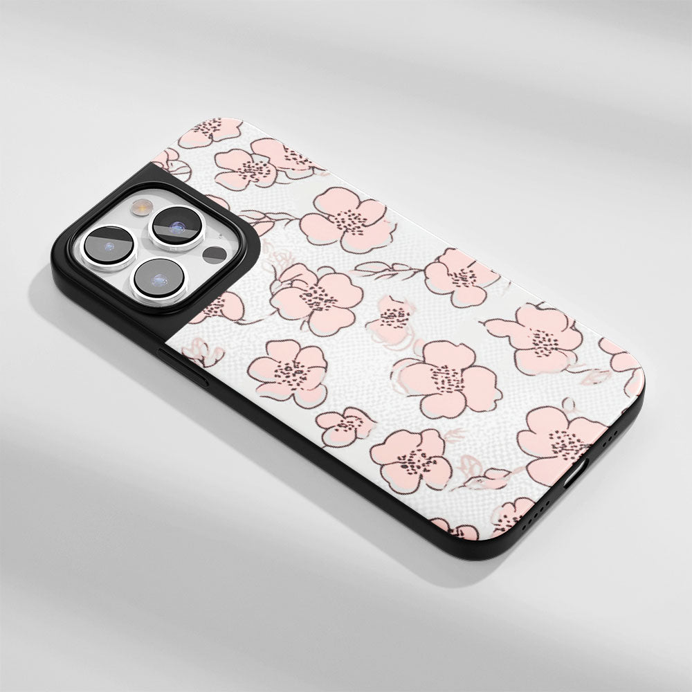 Industry-Level Tough Matte Flowers iPhone Case