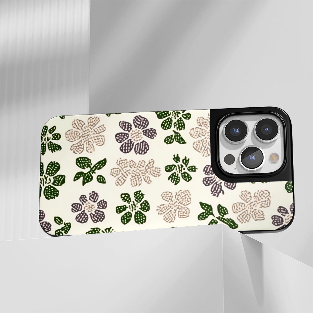 Industry-Level Tough Matte Flowers iPhone Case