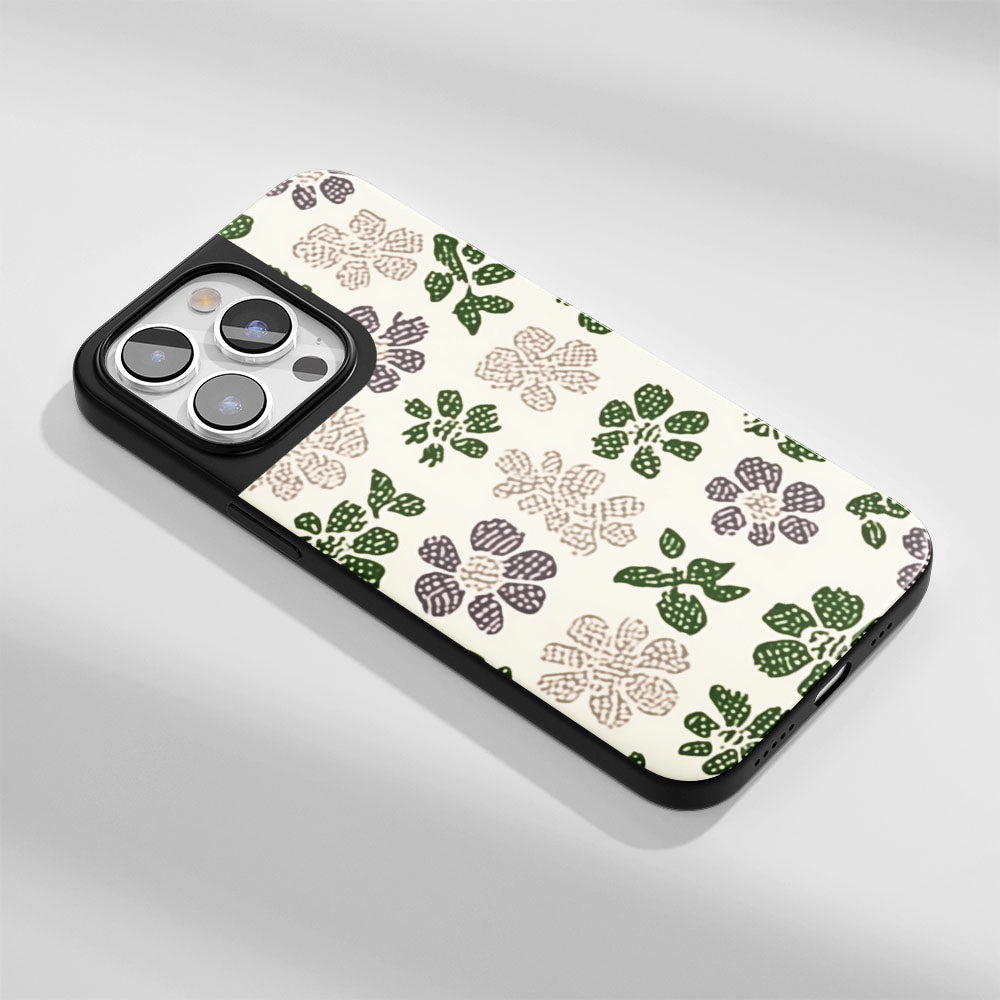 Industry-Level Tough Matte Flowers iPhone Case