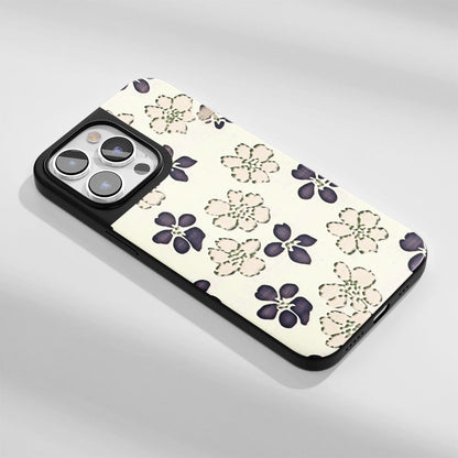 Industry-Level Tough Matte Flowers iPhone Case