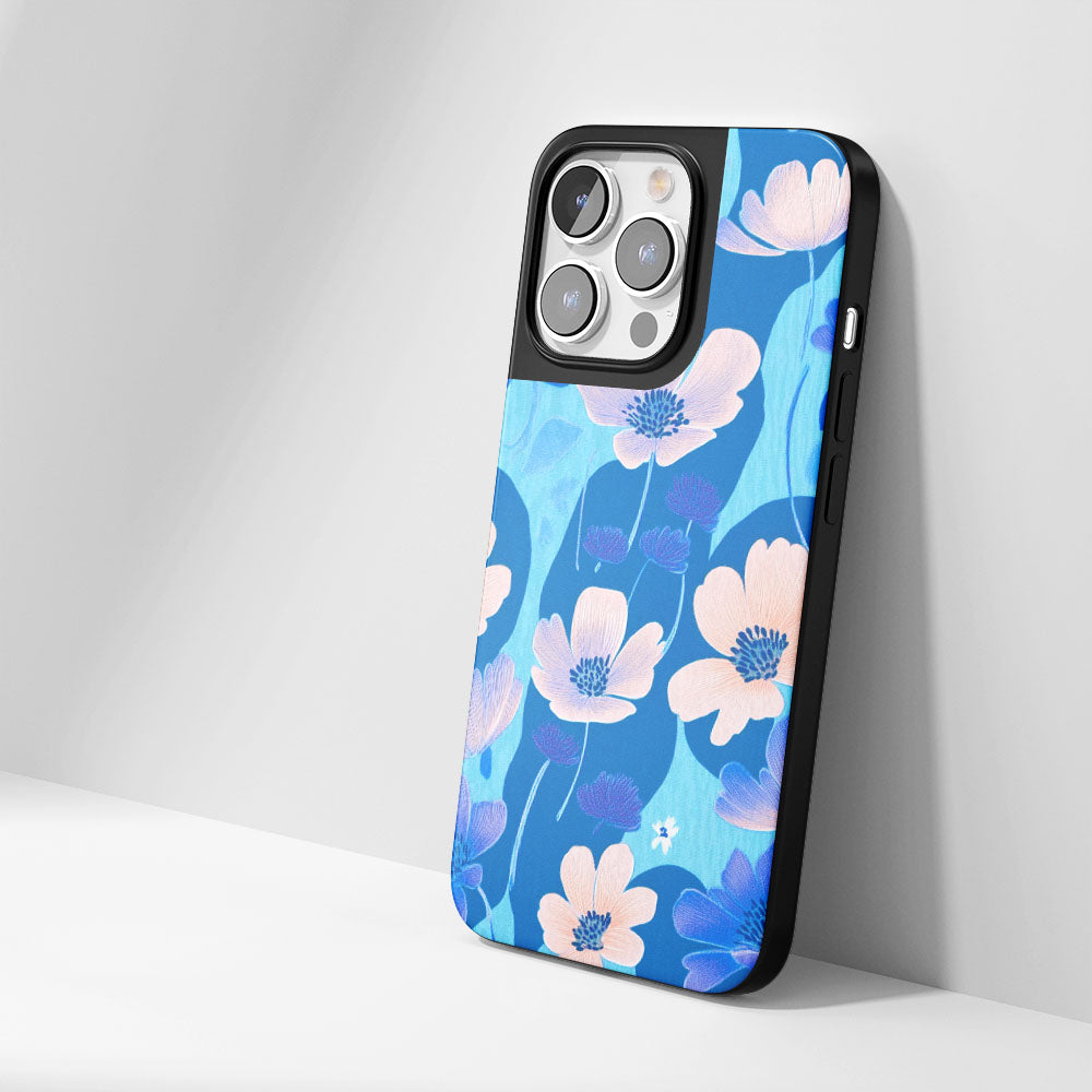 工業級堅韌霧面花朵 iPhone 手機殼