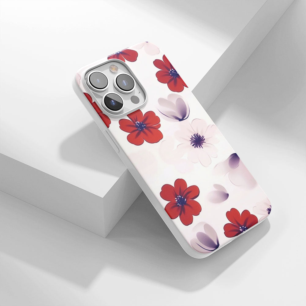 Latest 3rd-Generation Crystal Tough Glossy Flowers iPhone Case