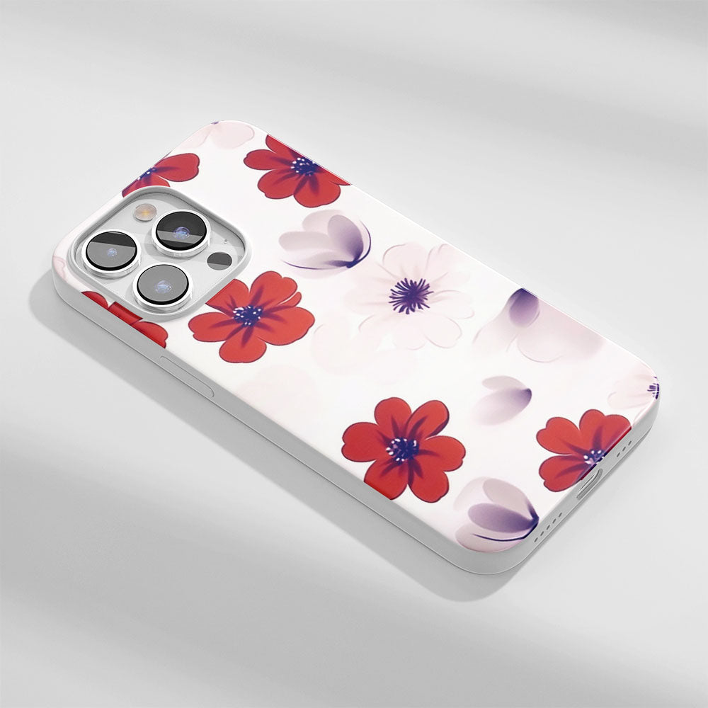 Latest 3rd-Generation Crystal Tough Glossy Flowers iPhone Case