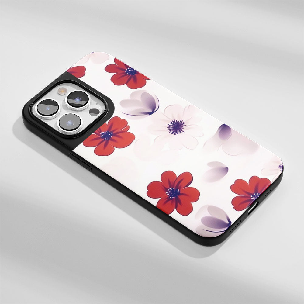 Industry-Level Tough Matte Flowers iPhone Case