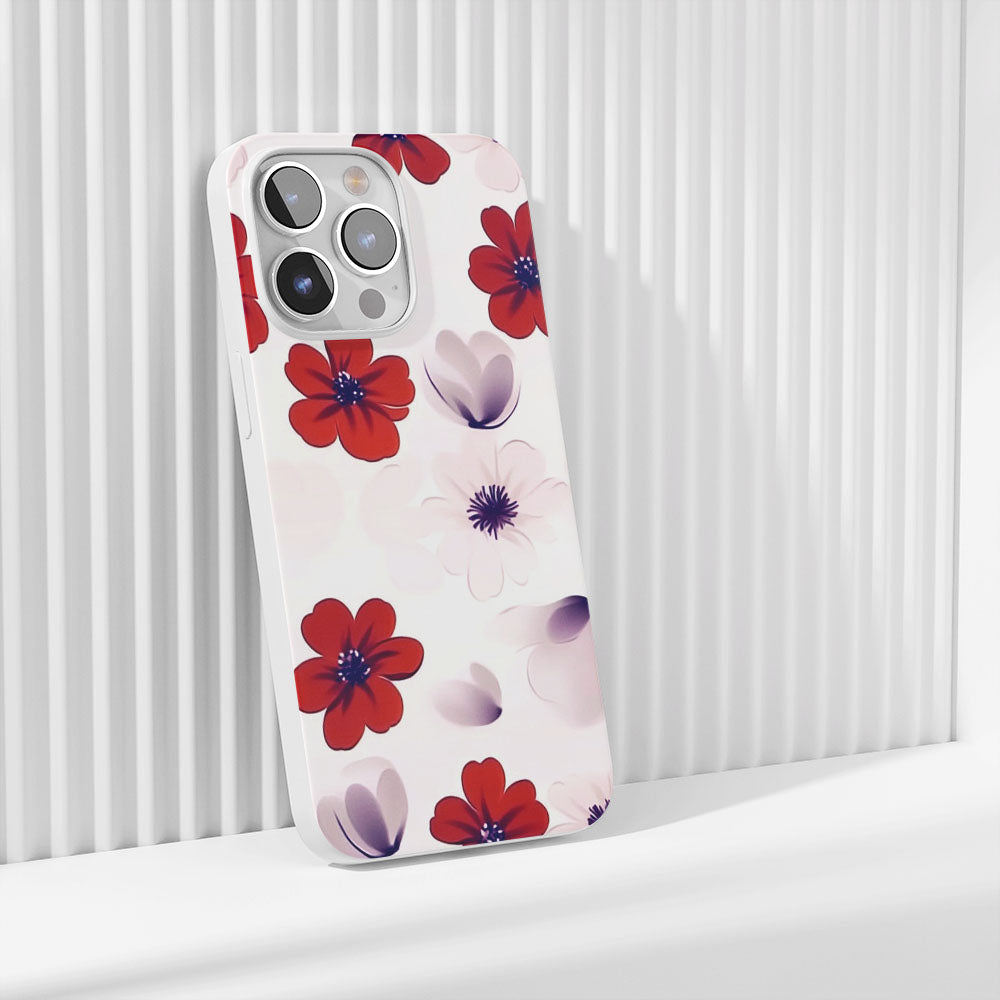 Latest 3rd-Generation Crystal Tough Glossy Flowers iPhone Case