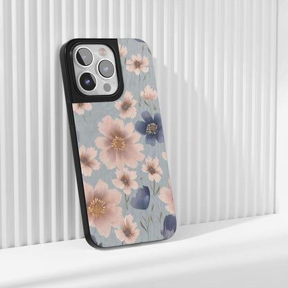 Industry-Level Tough Matte Flowers iPhone Case