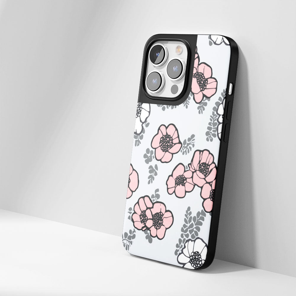 Industry-Level Tough Matte Flowers iPhone Case