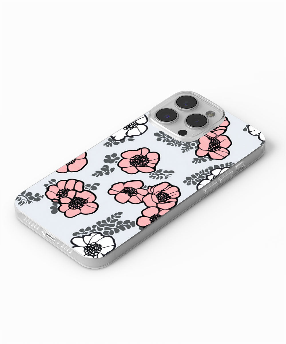 Latest 3rd-Generation Crystal Tough Glossy Flowers iPhone Case (MagSafe-Compatible)