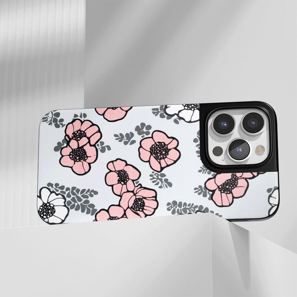 Industry-Level Tough Matte Flowers iPhone Case