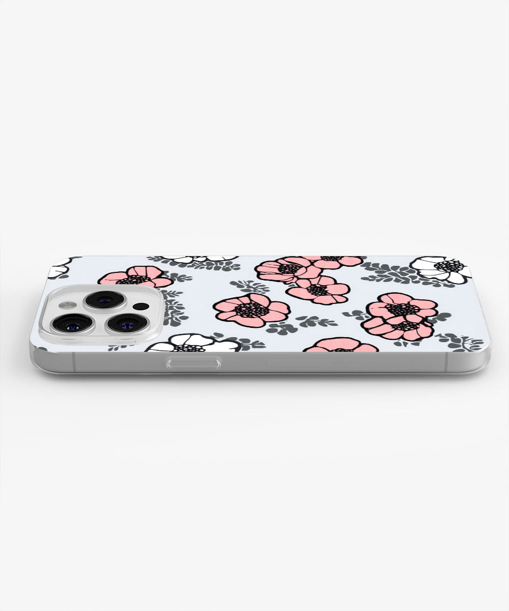 Latest 3rd-Generation Crystal Tough Glossy Flowers iPhone Case (MagSafe-Compatible)