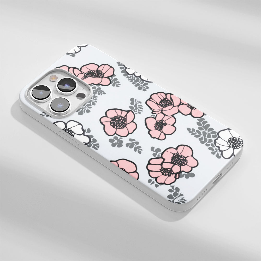 Latest 3rd-Generation Crystal Tough Glossy Flowers iPhone Case