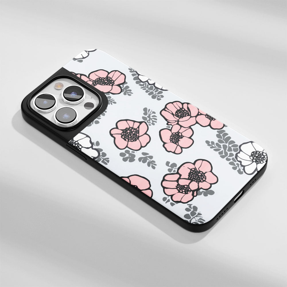 Industry-Level Tough Matte Flowers iPhone Case