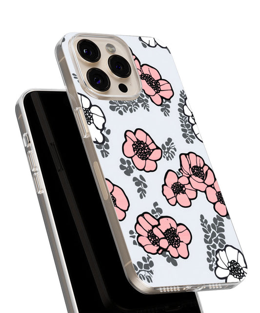 Latest 3rd-Generation Crystal Tough Glossy Flowers iPhone Case (MagSafe-Compatible)