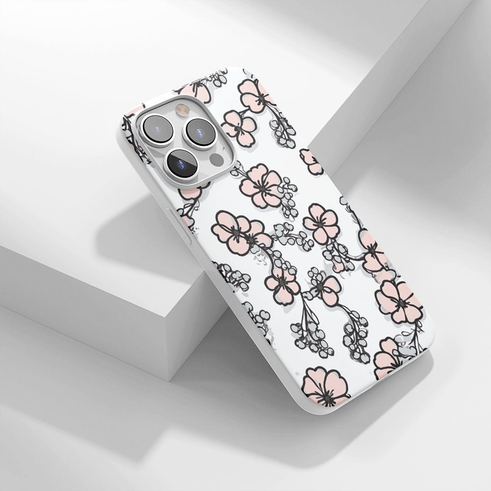 Latest 3rd-Generation Crystal Tough Glossy Flowers iPhone Case