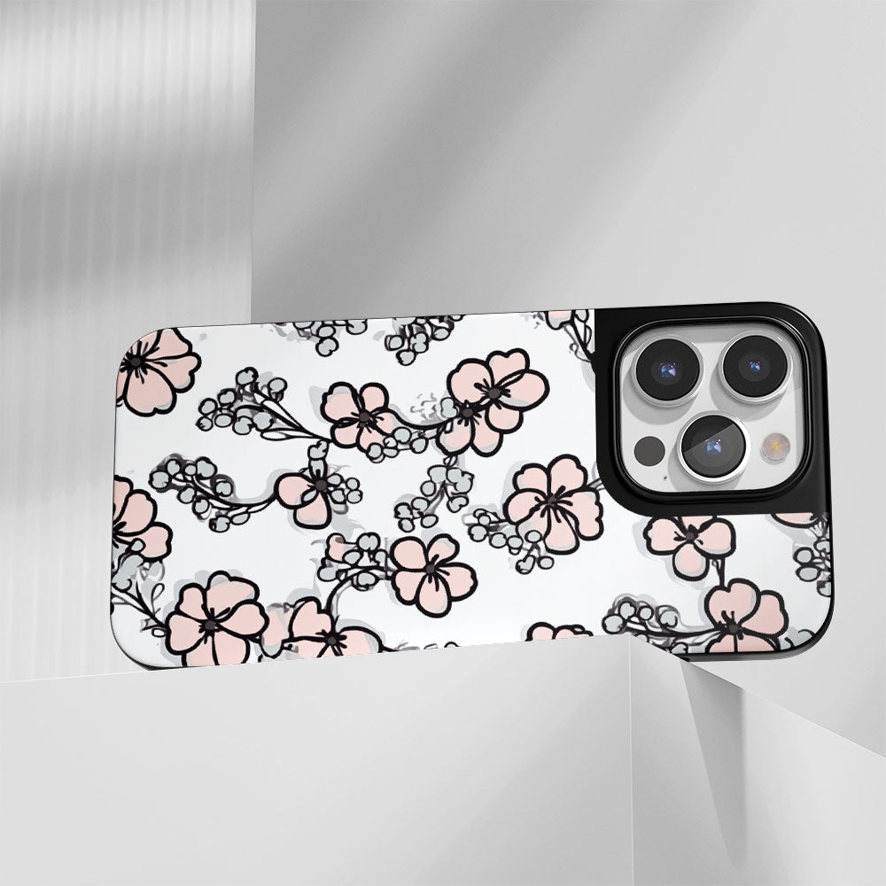 Industry-Level Tough Matte Flowers iPhone Case