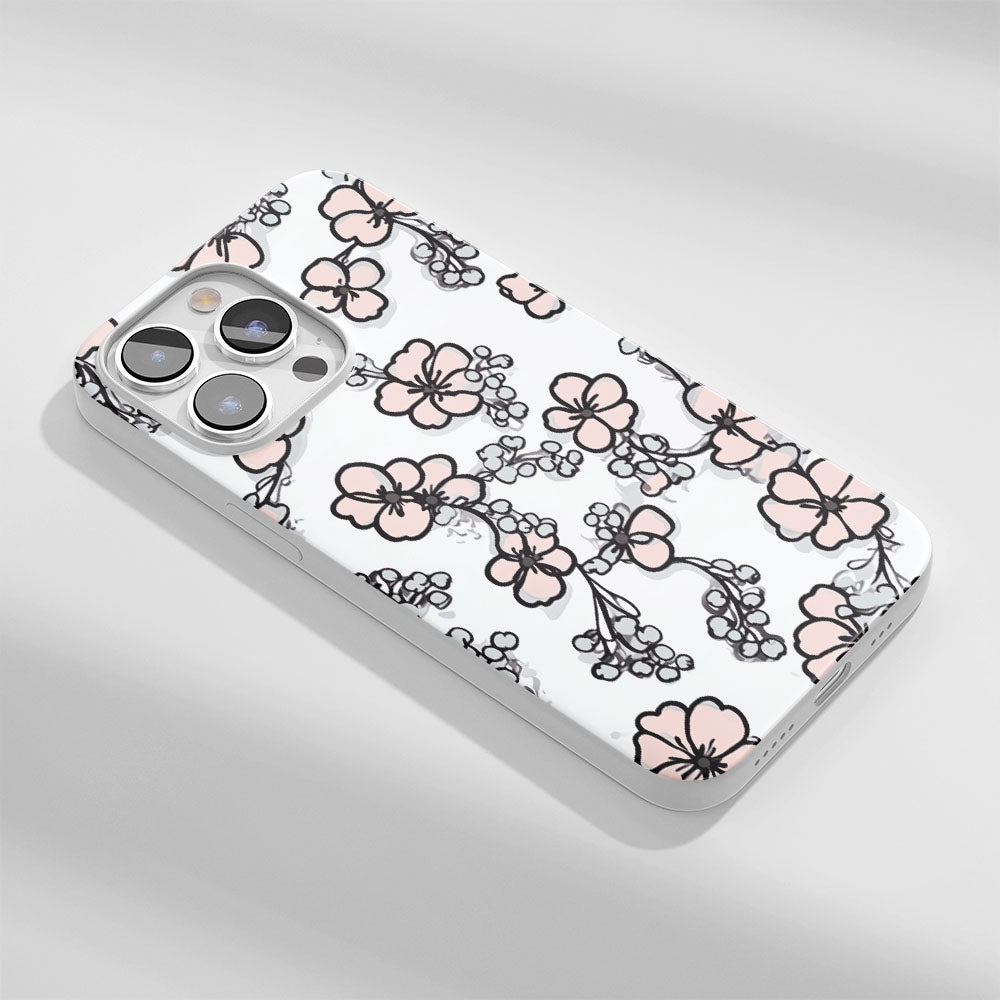 Latest 3rd-Generation Crystal Tough Glossy Flowers iPhone Case