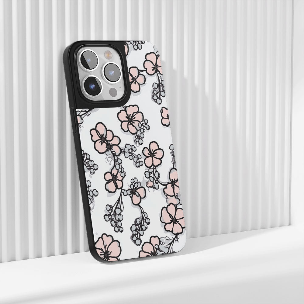 Industry-Level Tough Matte Flowers iPhone Case