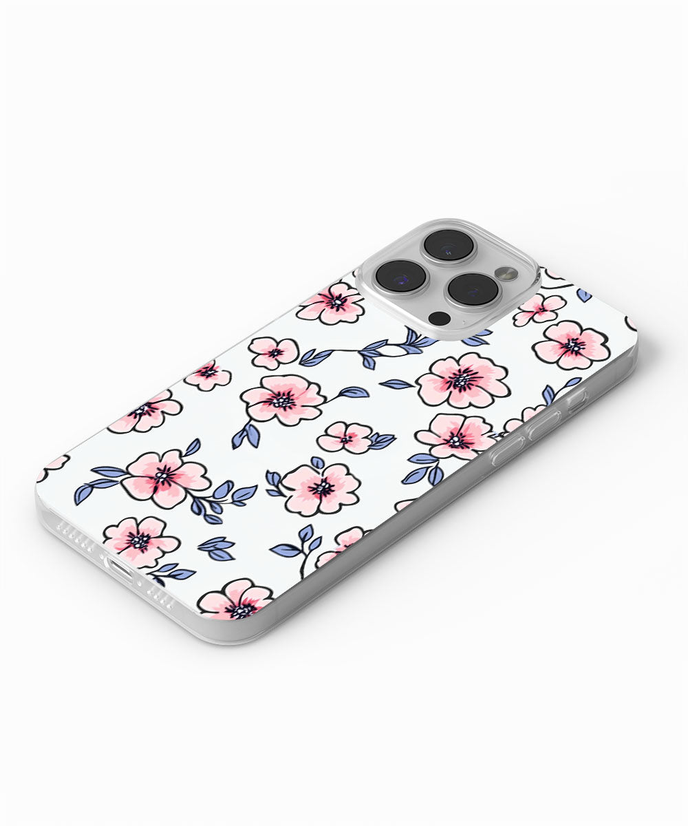 Latest 3rd-Generation Crystal Tough Glossy Flowers iPhone Case (MagSafe-Compatible)