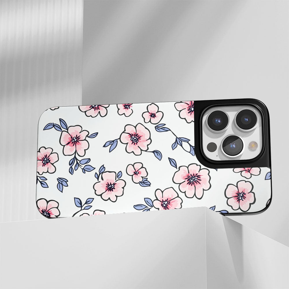 Industry-Level Tough Matte Flowers iPhone Case