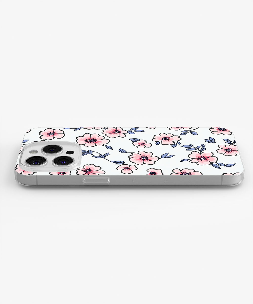 Latest 3rd-Generation Crystal Tough Glossy Flowers iPhone Case (MagSafe-Compatible)