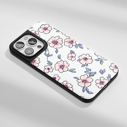 Industry-Level Tough Matte Flowers iPhone Case