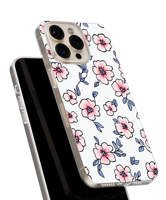 Latest 3rd-Generation Crystal Tough Glossy Flowers iPhone Case (MagSafe-Compatible)