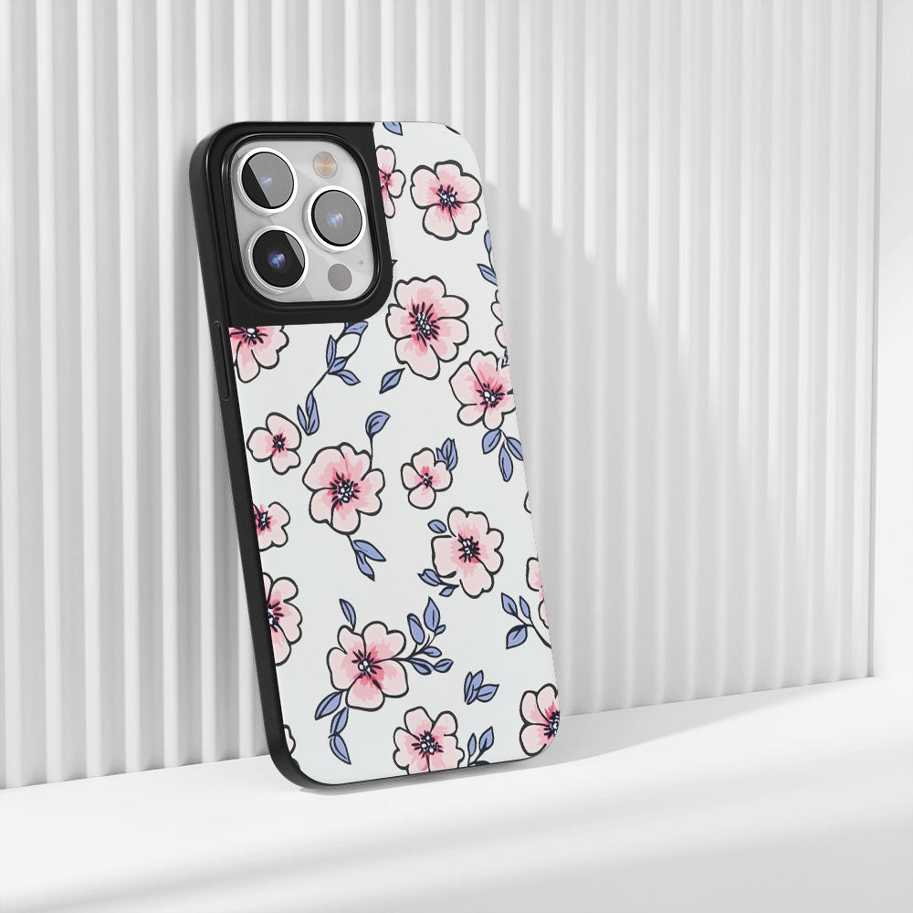 工業級堅韌霧面花朵 iPhone 手機殼