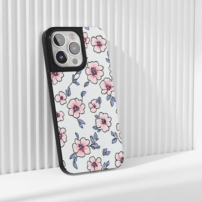 Industry-Level Tough Matte Flowers iPhone Case