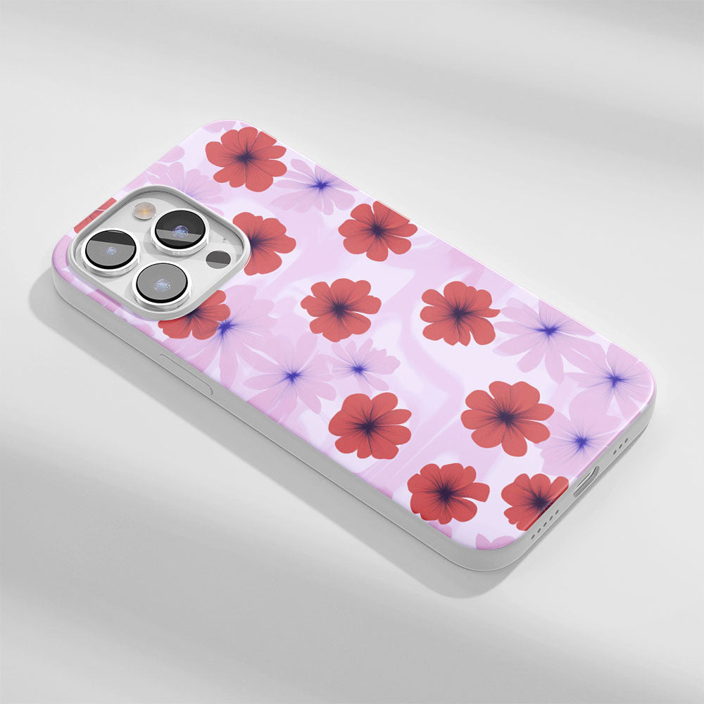 Latest 3rd-Generation Crystal Tough Glossy Flowers iPhone Case