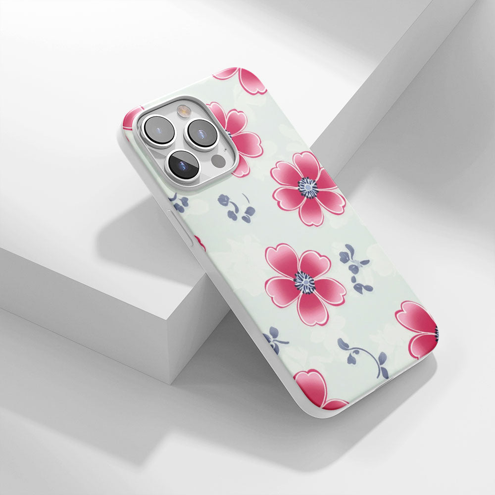 Latest 3rd-Generation Crystal Tough Glossy Flowers iPhone Case