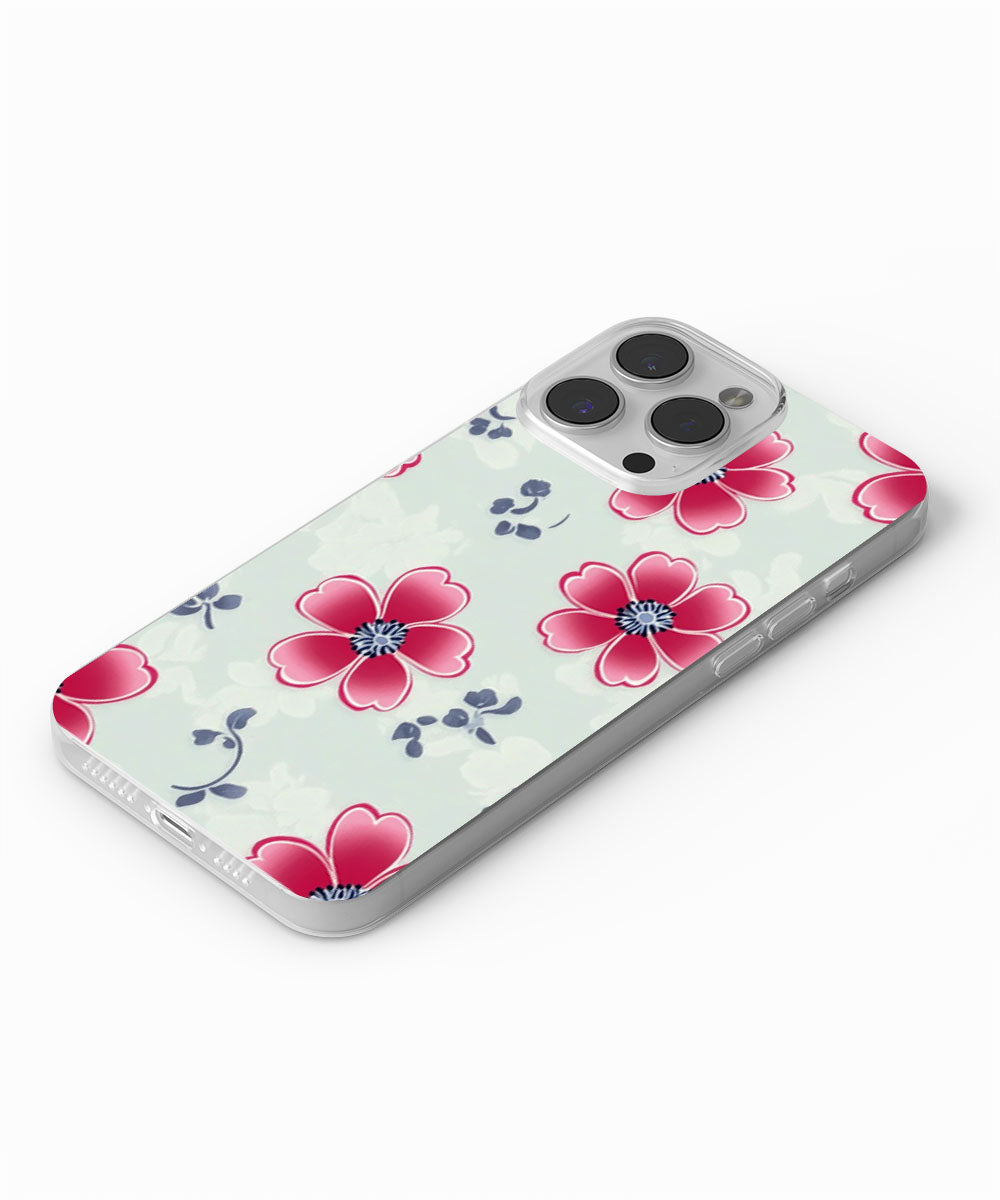 Latest 3rd-Generation Crystal Tough Glossy Flowers iPhone Case (MagSafe-Compatible)