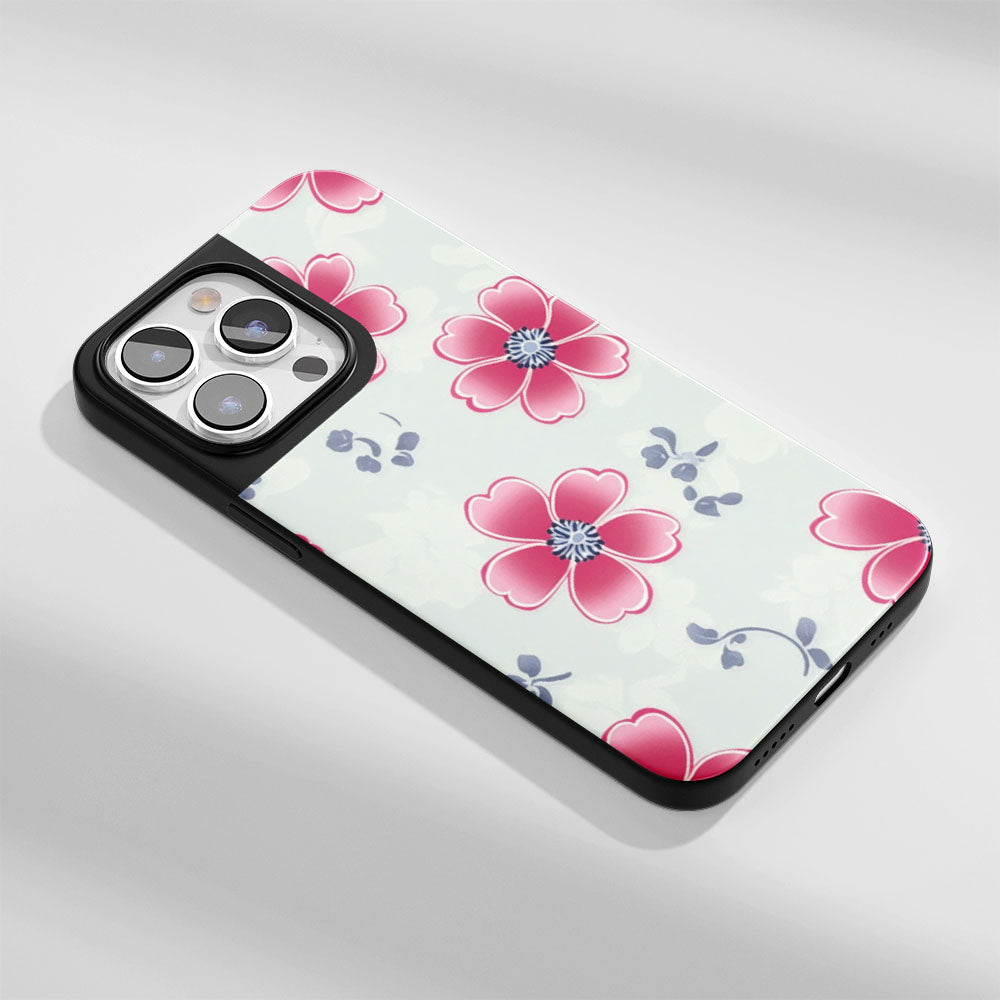 工業級堅韌霧面花朵 iPhone 手機殼