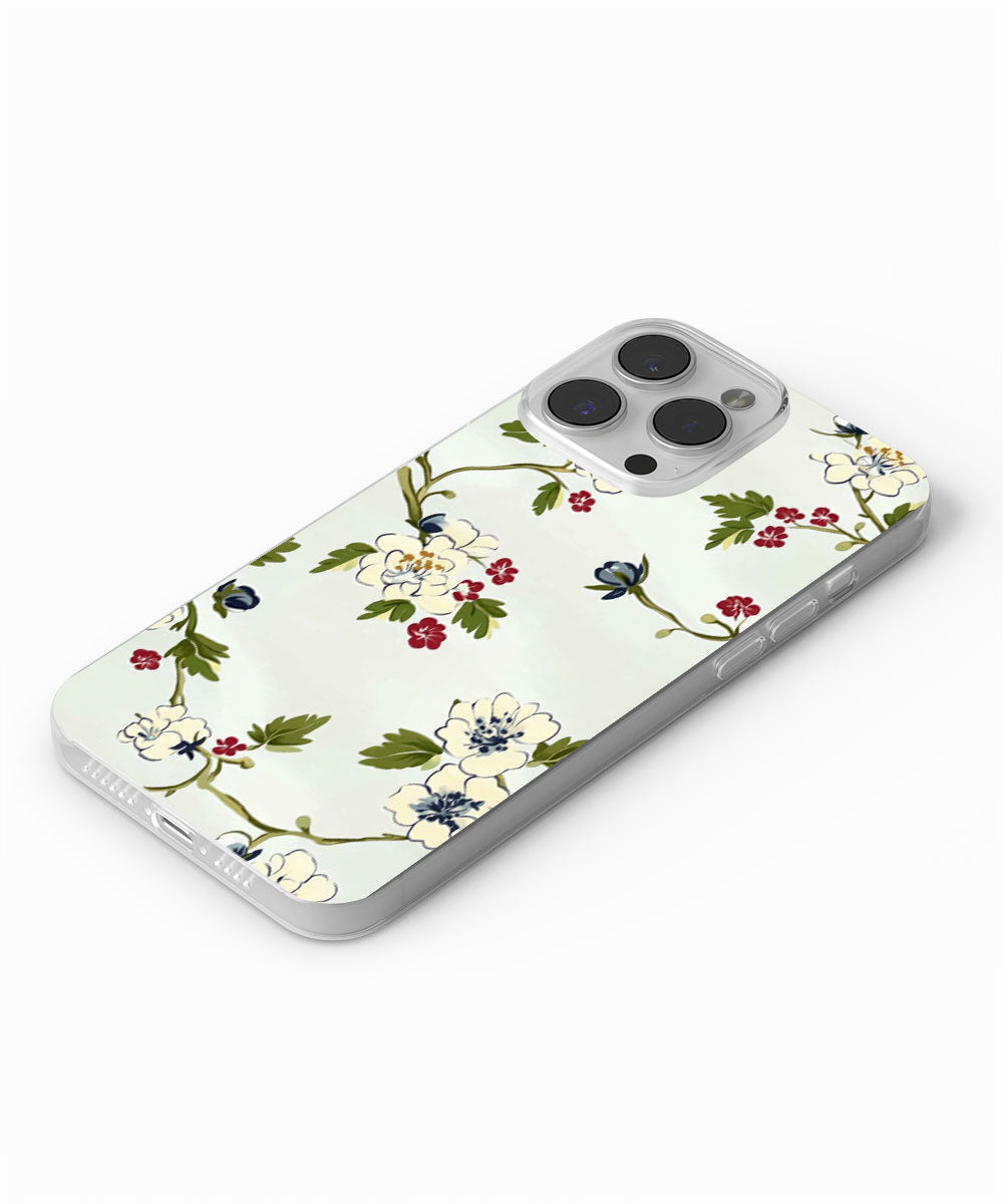 Latest 3rd-Generation Crystal Tough Glossy Flowers iPhone Case (MagSafe-Compatible)