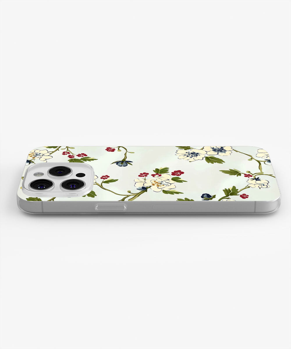Latest 3rd-Generation Crystal Tough Glossy Flowers iPhone Case (MagSafe-Compatible)
