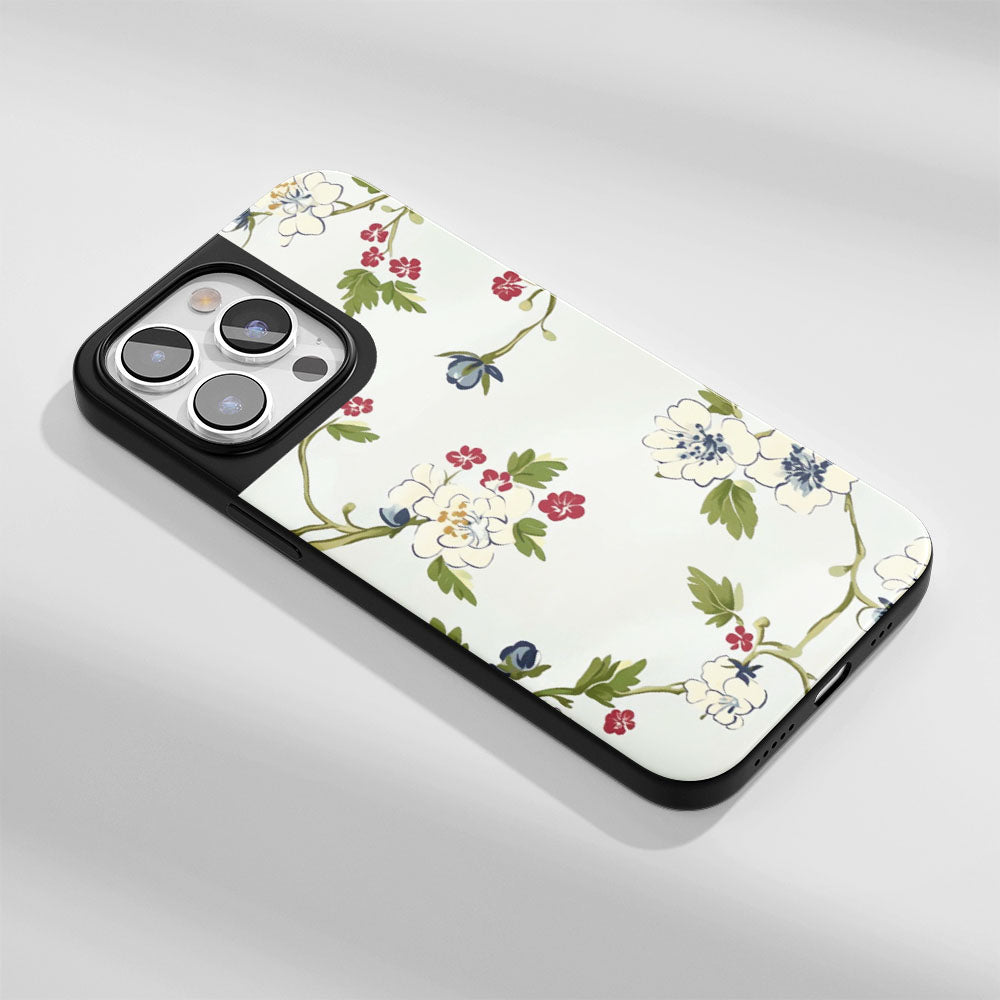 Industry-Level Tough Matte Flowers iPhone Case