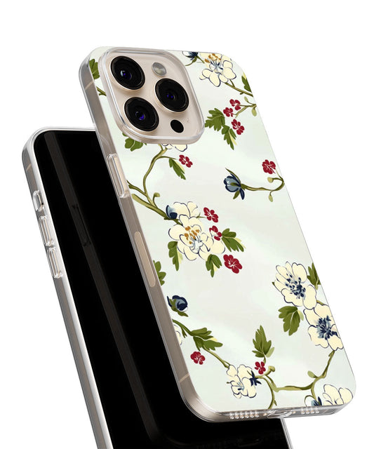 Latest 3rd-Generation Crystal Tough Glossy Flowers iPhone Case (MagSafe-Compatible)