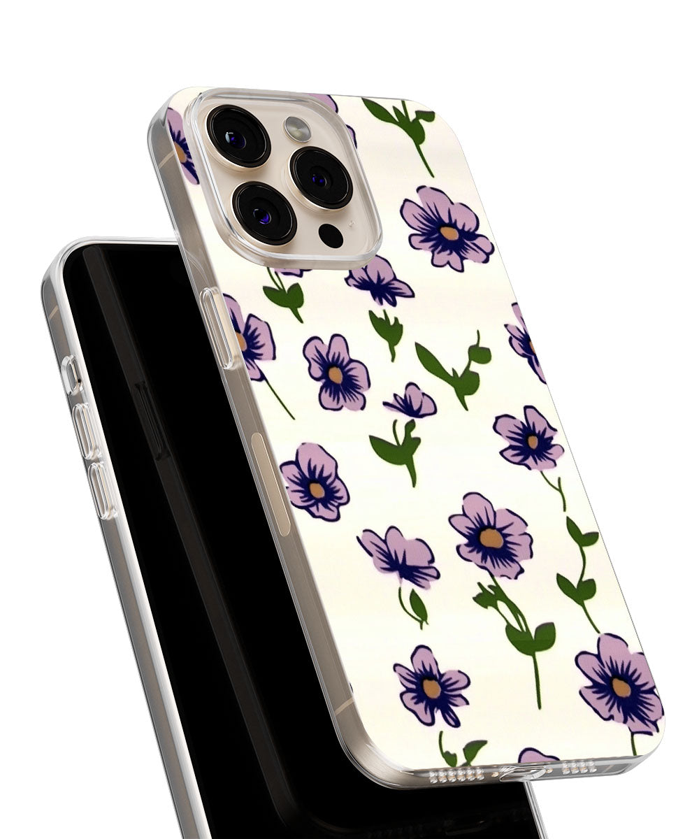 Latest 3rd-Generation Crystal Tough Glossy Flowers iPhone Case (MagSafe-Compatible)