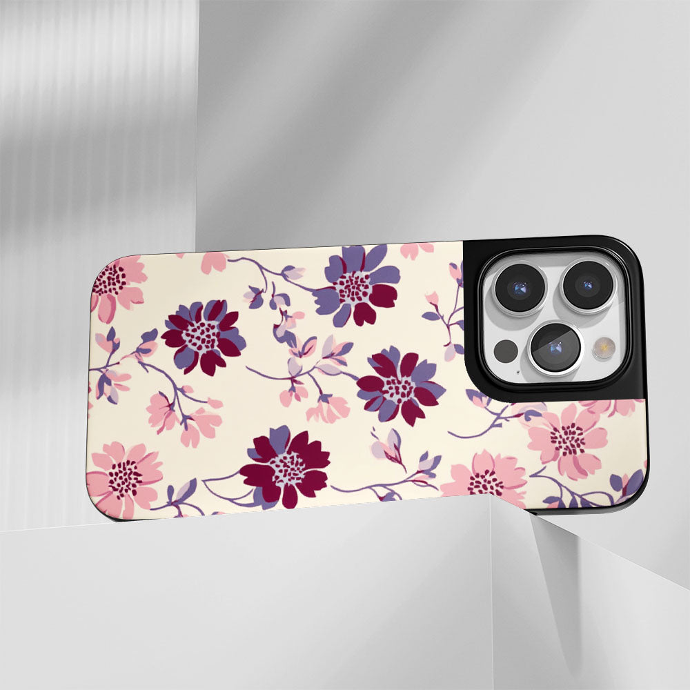 Industry-Level Tough Matte Flowers iPhone Case