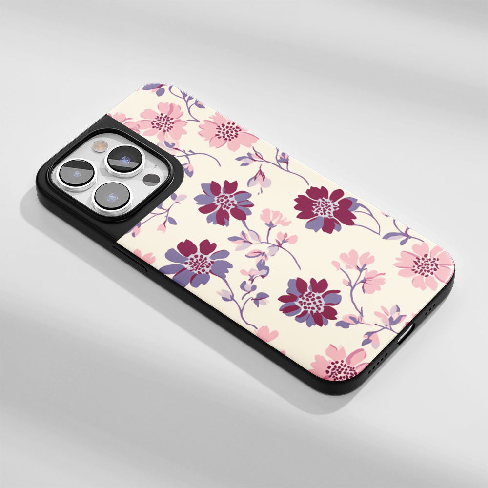 Industry-Level Tough Matte Flowers iPhone Case