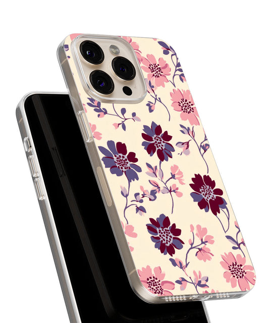 Latest 3rd-Generation Crystal Tough Glossy Flowers iPhone Case (MagSafe-Compatible)