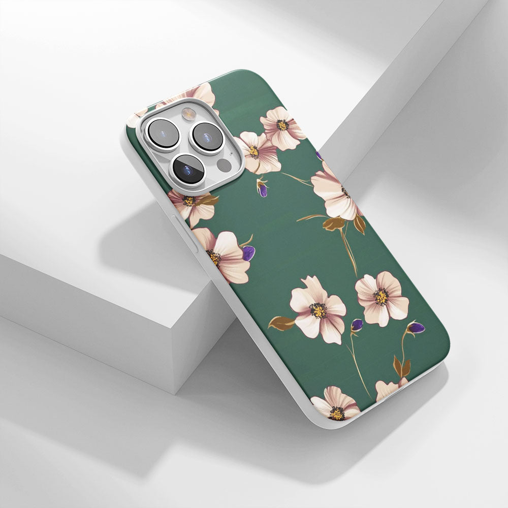 Latest 3rd-Generation Crystal Tough Glossy Flowers iPhone Case