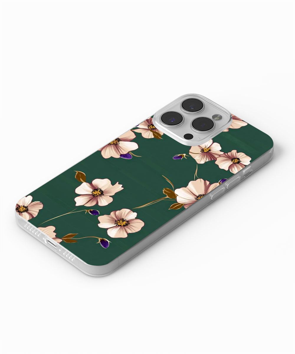 Latest 3rd-Generation Crystal Tough Glossy Flowers iPhone Case (MagSafe-Compatible)